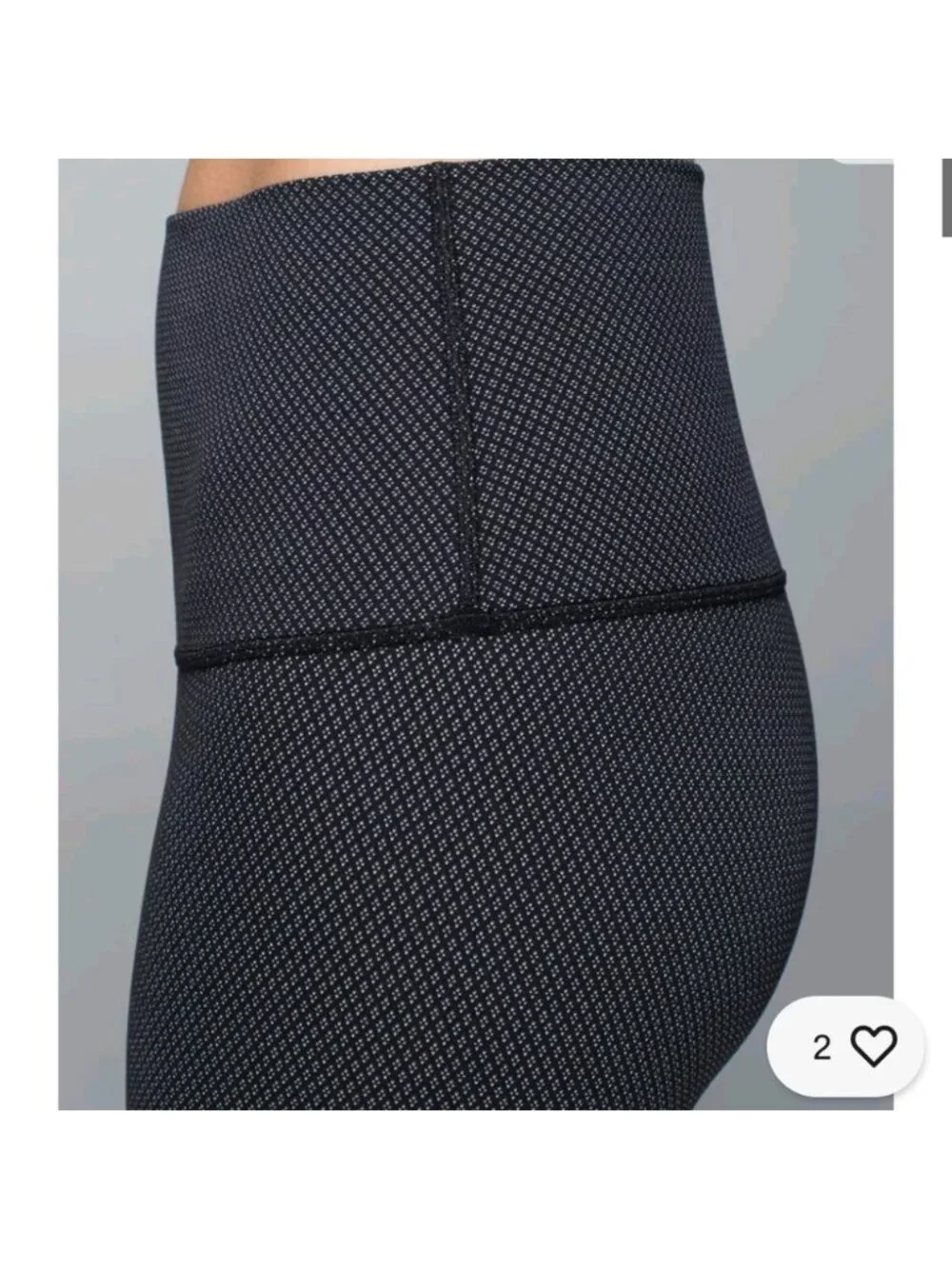 Lululemon Wunder Under Pant *Print (Roll Down)Diamond Dot Black White
